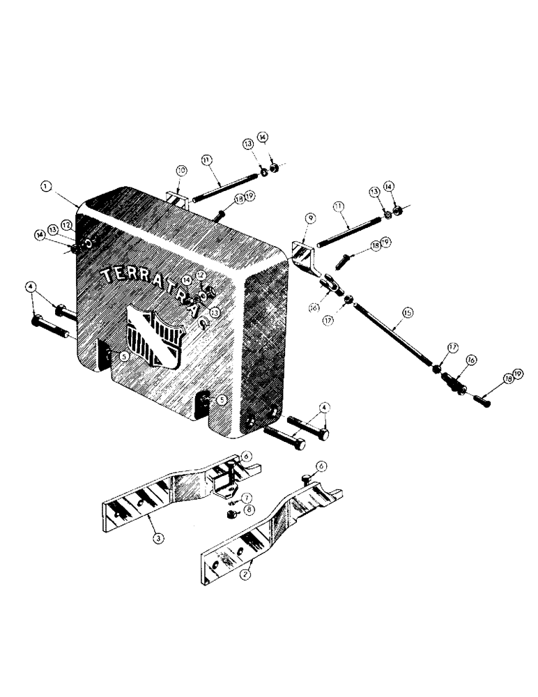 Схема запчастей Case 256 - (059) - COUNTERWEIGHT (05) - UPPERSTRUCTURE CHASSIS