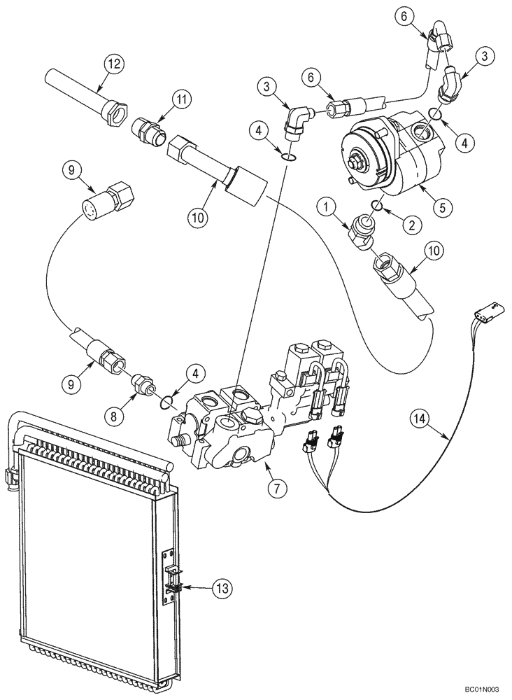 Схема запчастей Case 75XT - (08-16) - HYDRAULICS, ATTACHMENT - HIGH FLOW, GEAR (08) - HYDRAULICS