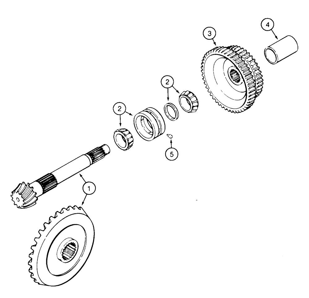 Схема запчастей Case 1150H - (06-09) - TRANSMISSION - PINION SHAFT AND GEARS (06) - POWER TRAIN