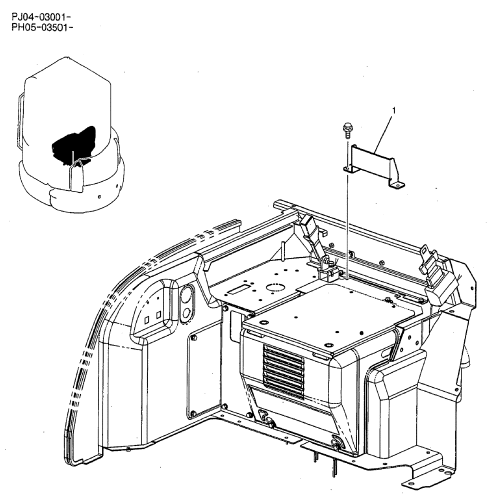 Схема запчастей Case CX50B - (06-014) - STOPPER ASSEMBLY (COOLER) OPTIONAL PARTS