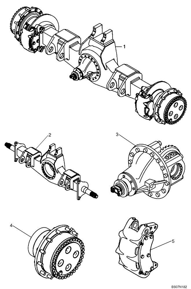 Схема запчастей Case 330B - (33A00000061[001]) - SECTION INDEX, REAR AXLE ASSY W/DRY BRAKE (89500424754) (11) - AXLES/WHEELS