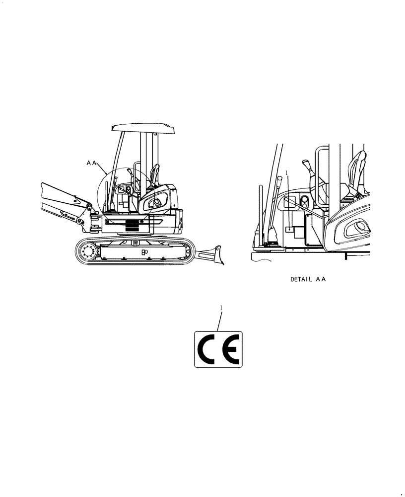 Схема запчастей Case CX22B - (986-16[1]) - DECAL (90) - PLATFORM, CAB, BODYWORK AND DECALS