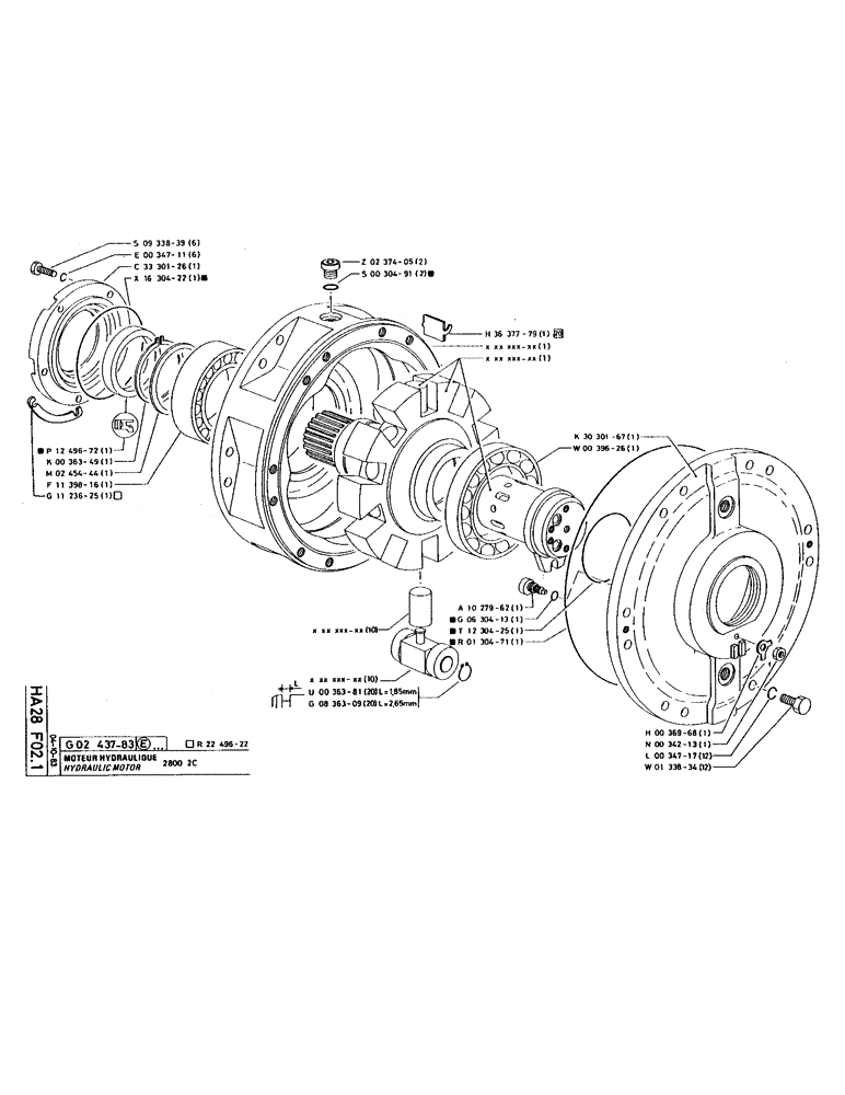 Схема запчастей Case 220 - (143) - HYDRAULIC MOTOR (07) - HYDRAULIC SYSTEM