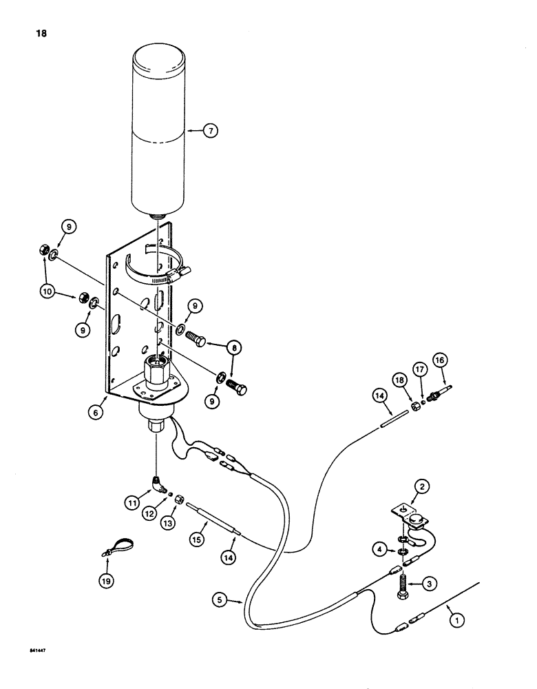 Схема запчастей Case 880D - (018) - COLD WEATHER STARTING SYSTEM (01) - ENGINE