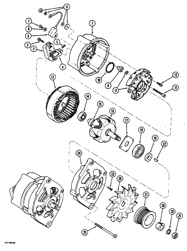 Схема запчастей Case 688 - (4-06) - ALTERNATOR ASSEMBLY, 4T-390 DIESEL ENGINE (04) - ELECTRICAL SYSTEMS