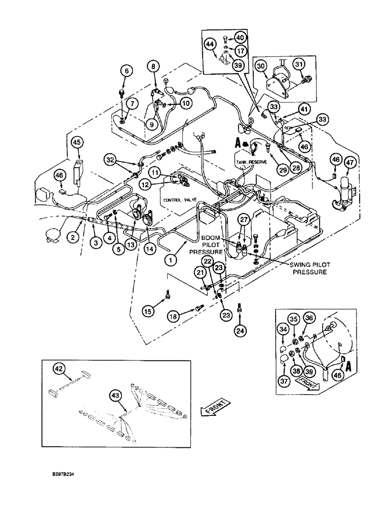 Схема запчастей Case 9030B - (4-08) - MAIN WIRING HARNESS AND CONNECTIONS, P.I.N. DAC03#2001 AND AFTER (04) - ELECTRICAL SYSTEMS