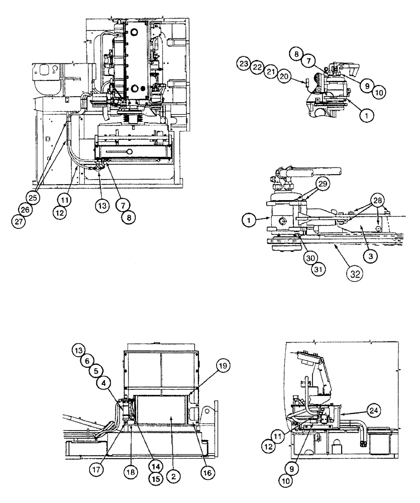 Схема запчастей Case 9050B - (9-064) - AIR CONDITIONING LINES, P.I.N. EAC0501166 AND AFTER (09) - CHASSIS/ATTACHMENTS