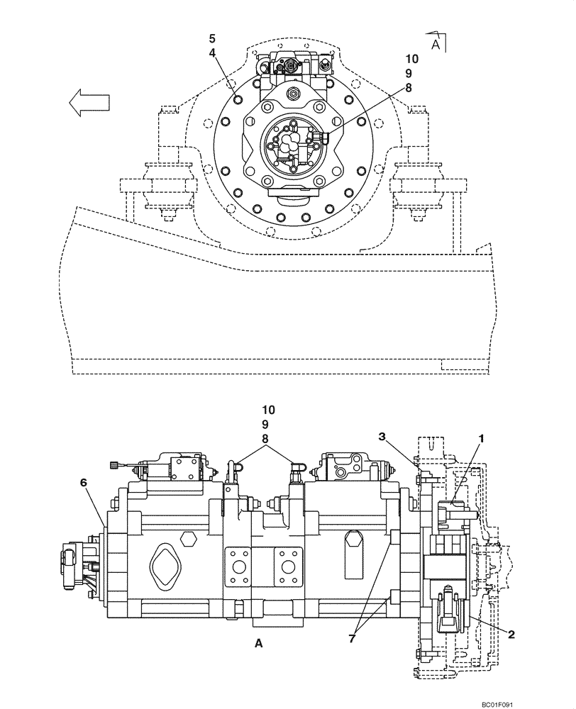 Схема запчастей Case CX800 - (08-02) - PUMP ASSY, HYDRAULIC - COUPLING (08) - HYDRAULICS