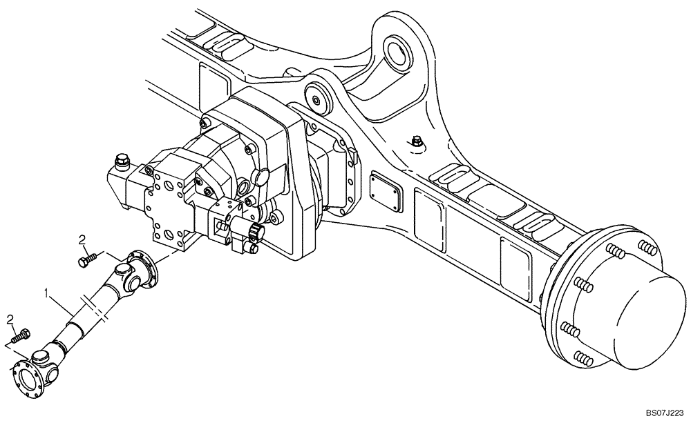 Схема запчастей Case 21D - (07.010[2987191000]) - DRIVE SHAFT MOUNTING (14) - MAIN GEARBOX & DRIVE