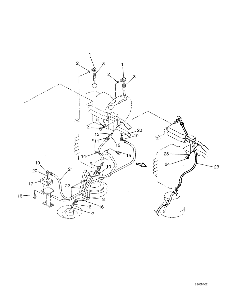 Схема запчастей Case CX130 - (08-020A) - HYDRAULICS - DRAIN LINE - MODELS WITH LOAD HOLD (DAC0713436 - ) (08) - HYDRAULICS