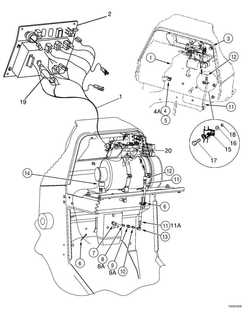 Схема запчастей Case 1150H_IND - (04-09) - HARNESS, FRONT (04) - ELECTRICAL SYSTEMS