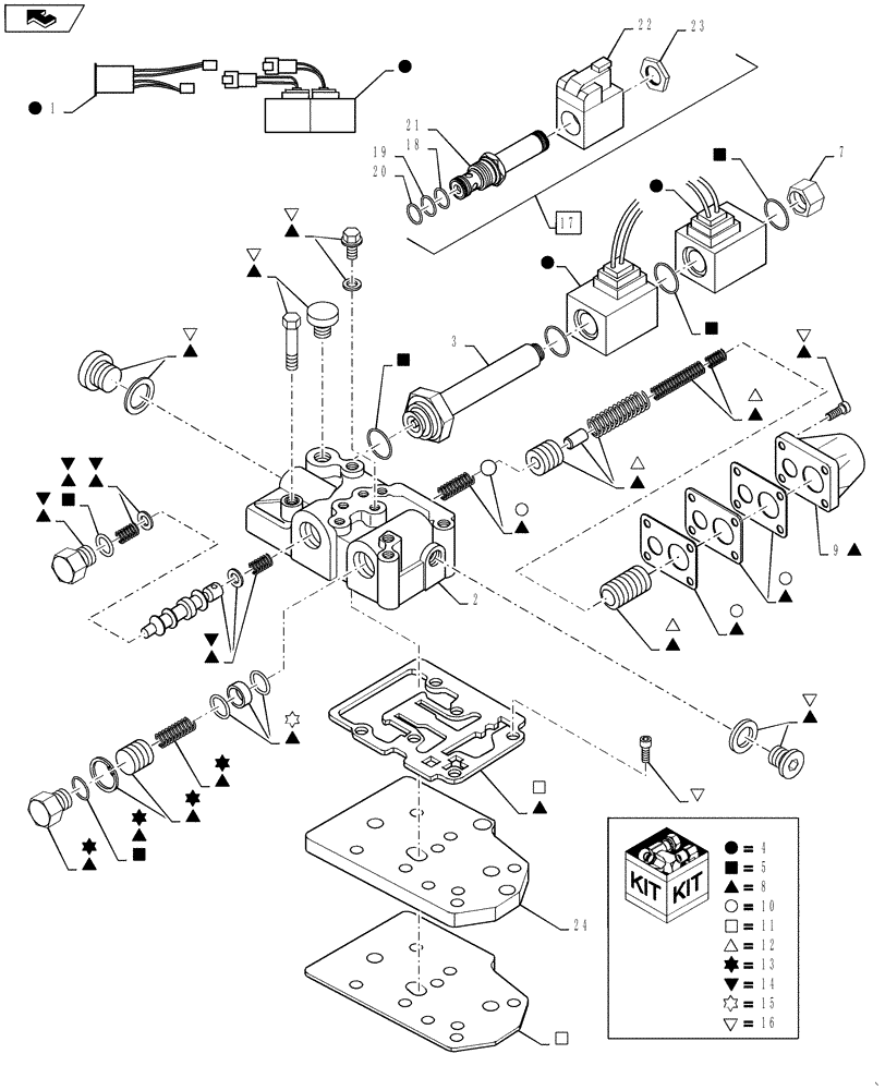 Схема запчастей Case 580M - (06-19) - TRANSMISSION ASSY, 2WD - VALVE, CONTROL (06) - POWER TRAIN