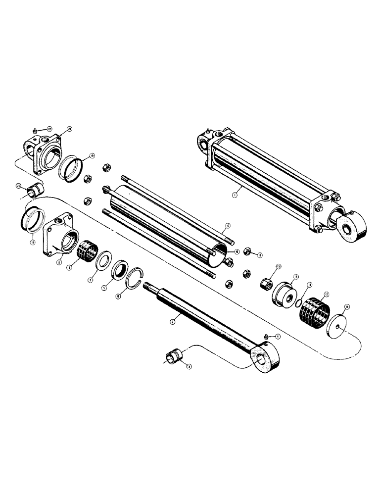 Схема запчастей Case 420 - (138) - 37932 HYDRAULIC DOZER ANGLING CYLINDER (07) - HYDRAULIC SYSTEM