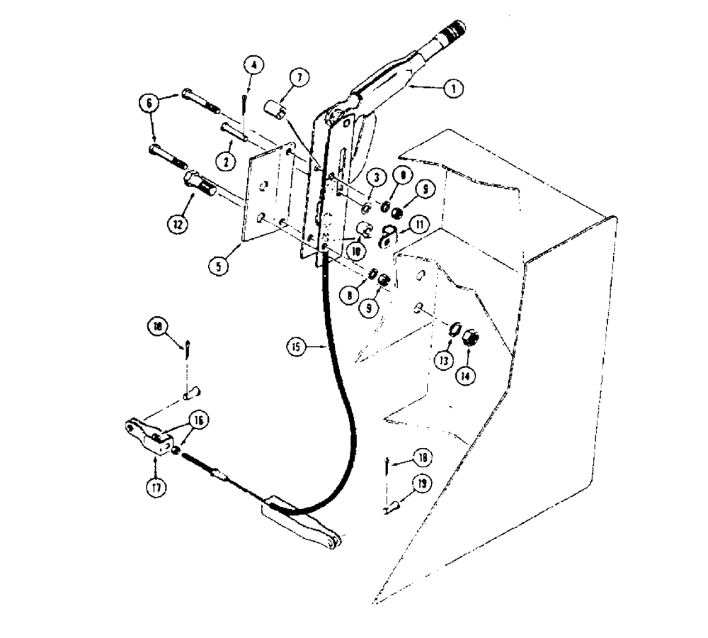 Схема запчастей Case 450 - (122[1]) - PARKING BRAKE, USED ON TRACTOR SERIAL NO. 3035031 AND AFTER (04) - UNDERCARRIAGE