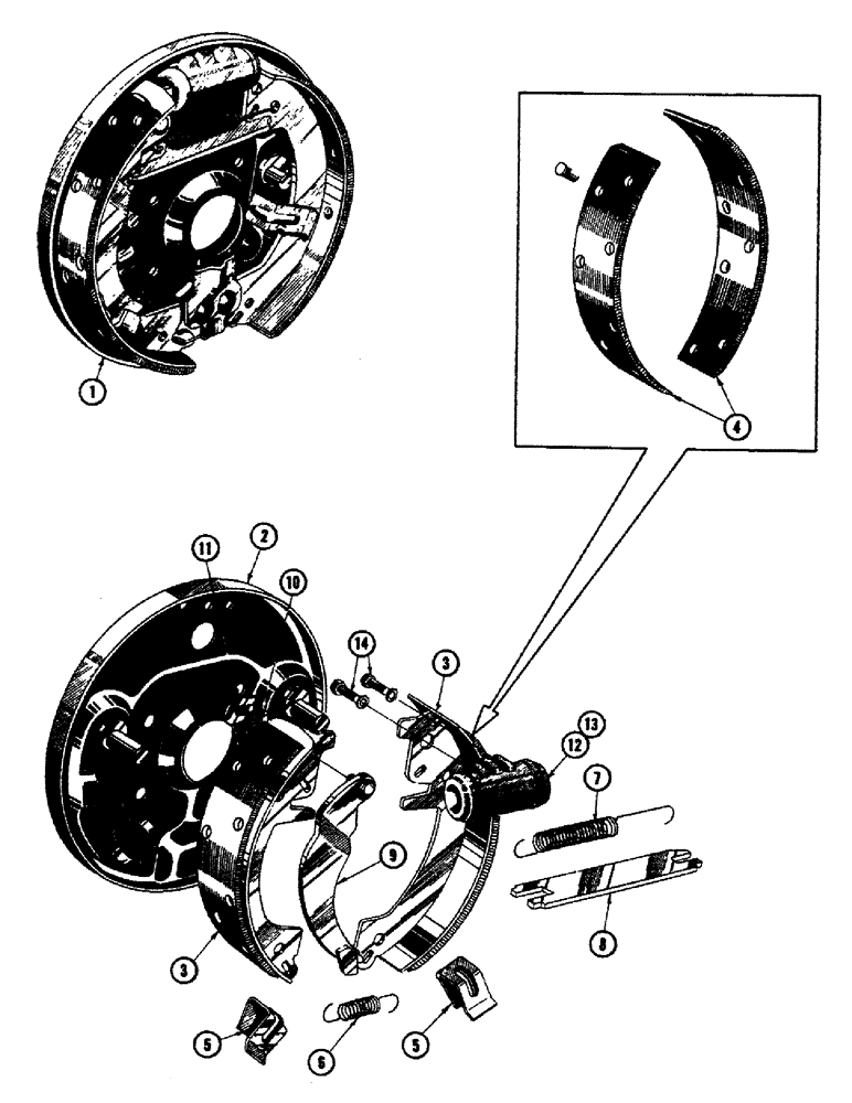 Схема запчастей Case 800 - (124) - HYDRAULIC BRAKE ASSY., (USED UP TO SERIAL #7081201) (07) - HYDRAULIC SYSTEM