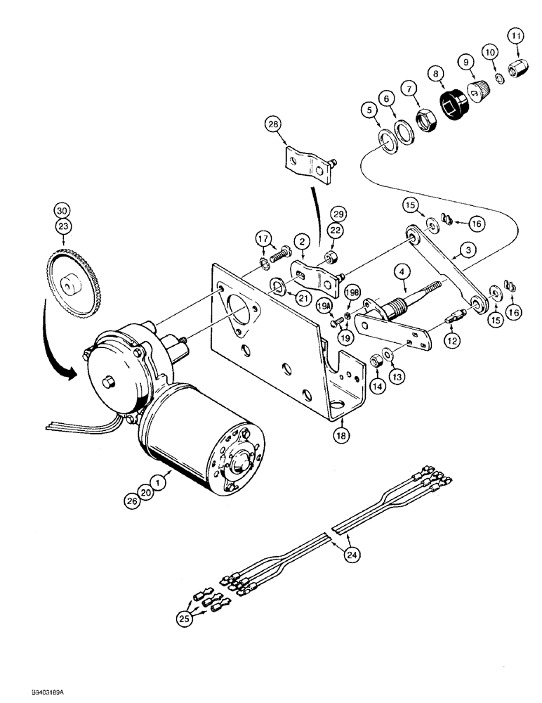 Схема запчастей Case 480F - (9-152) - WINDSHIELD WIPER MOTORS (09) - CHASSIS/ATTACHMENTS