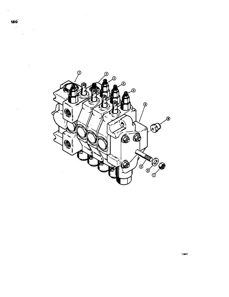 Схема запчастей Case 35 - (180) - D50560 COMMERCIAL BACKHOE CONTROL VALVE 