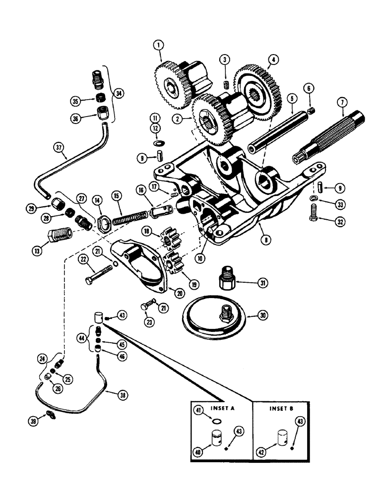 Схема запчастей Case 750 - (030) - OIL PUMP AND BALANCER, (267) DIESEL ENGINE (01) - ENGINE