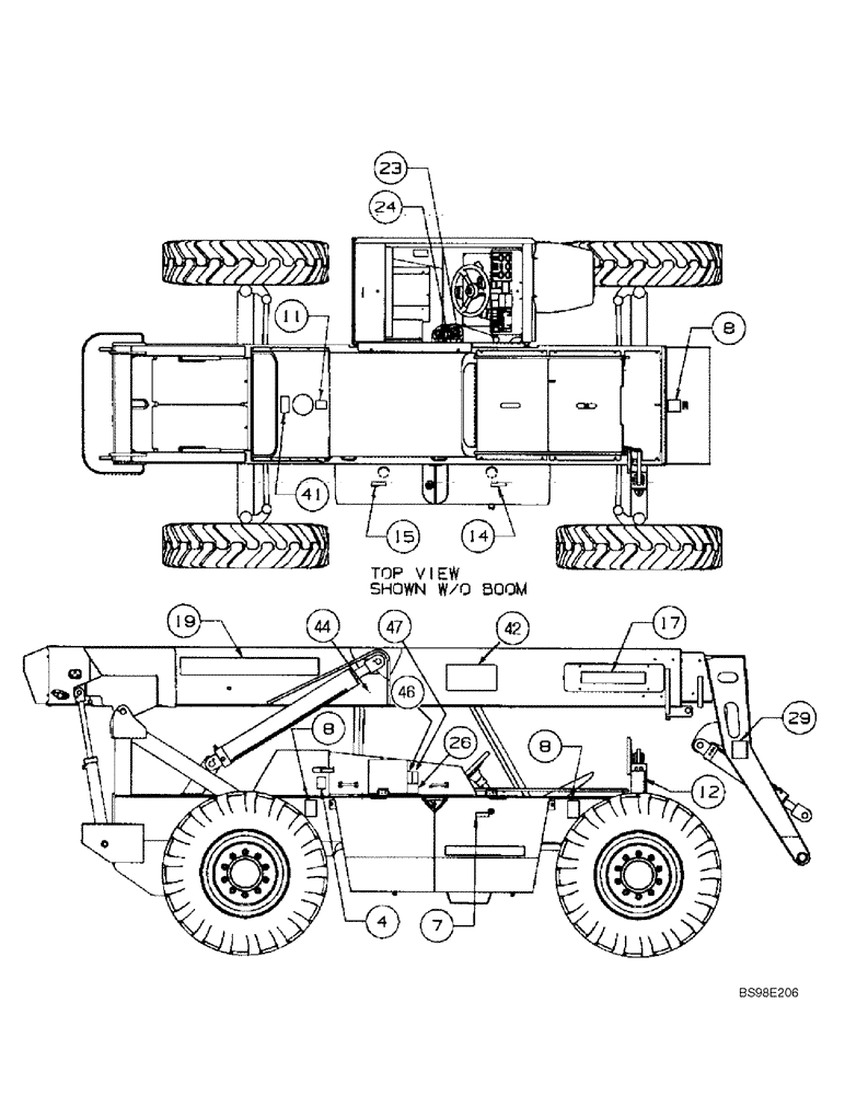 Схема запчастей Case 686G - (9-52) - DECALS, RIGHT-HAND SIDE (BSN 686G JFE0000662; 686GXR JFE0001702) (09) - CHASSIS/ATTACHMENTS