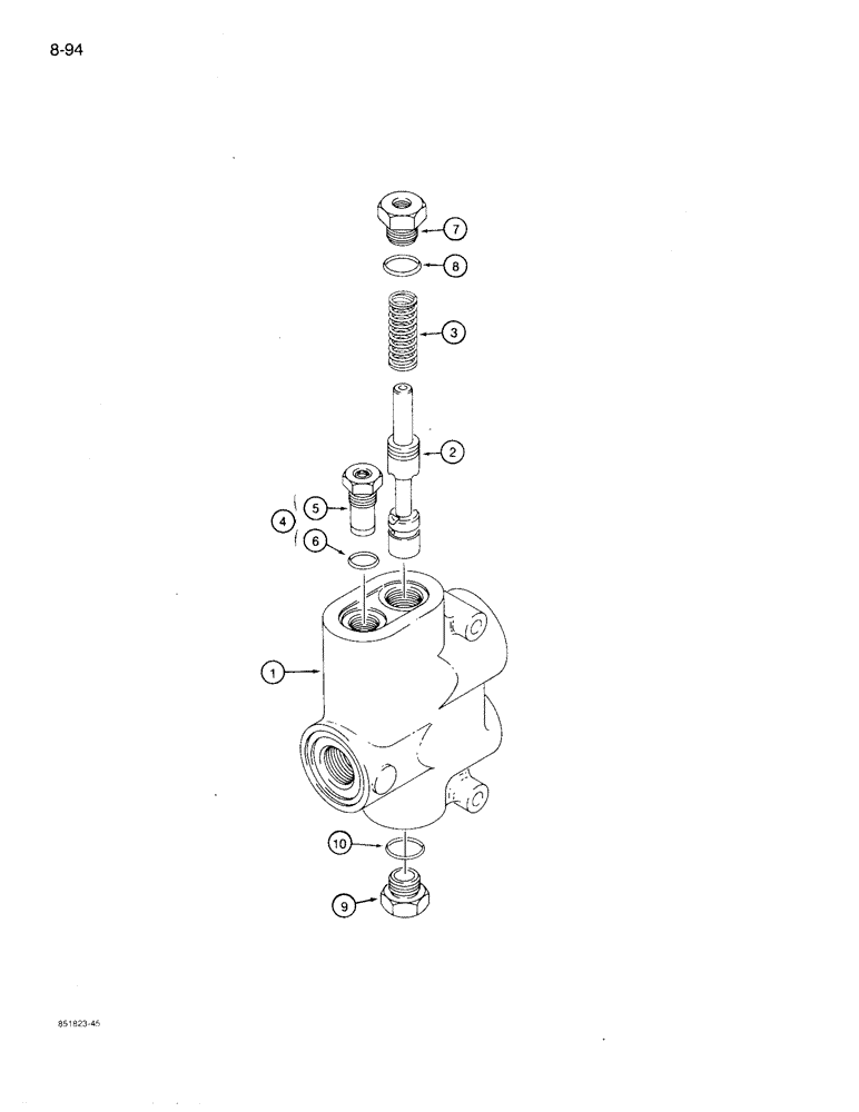 Схема запчастей Case 780D - (8-094) - FLOW CONTROL VALVE (08) - HYDRAULICS