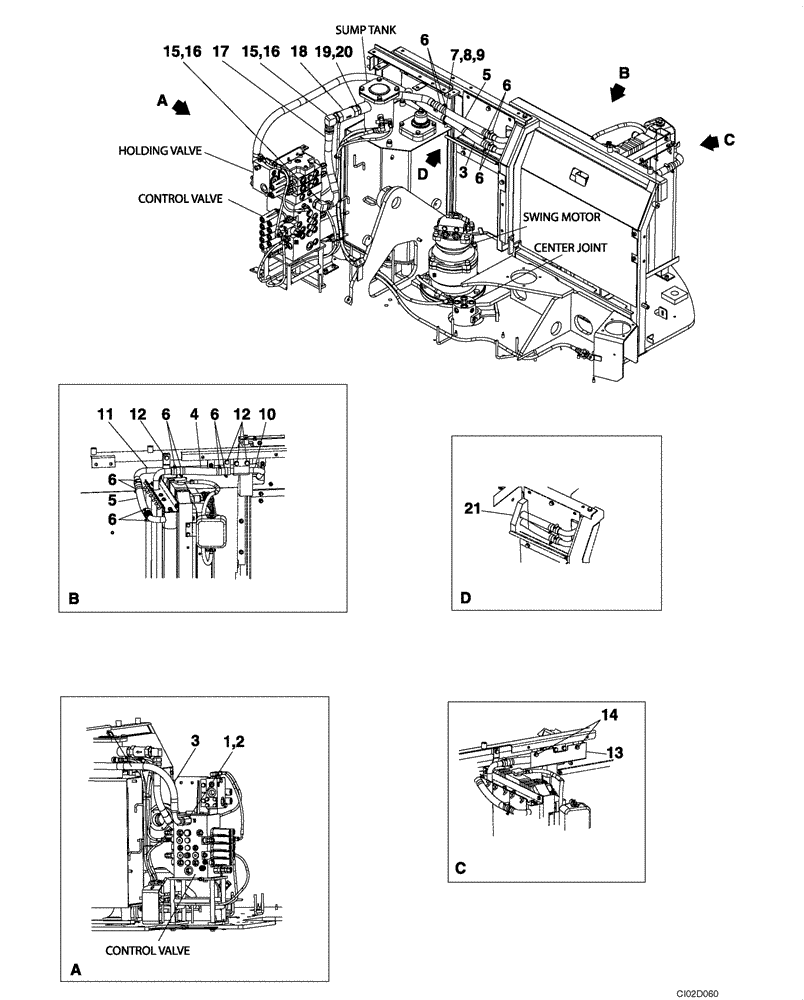 Схема запчастей Case CX75SR - (08-05) - HYDRAULICS - RESERVOIR RETURN (08) - HYDRAULICS