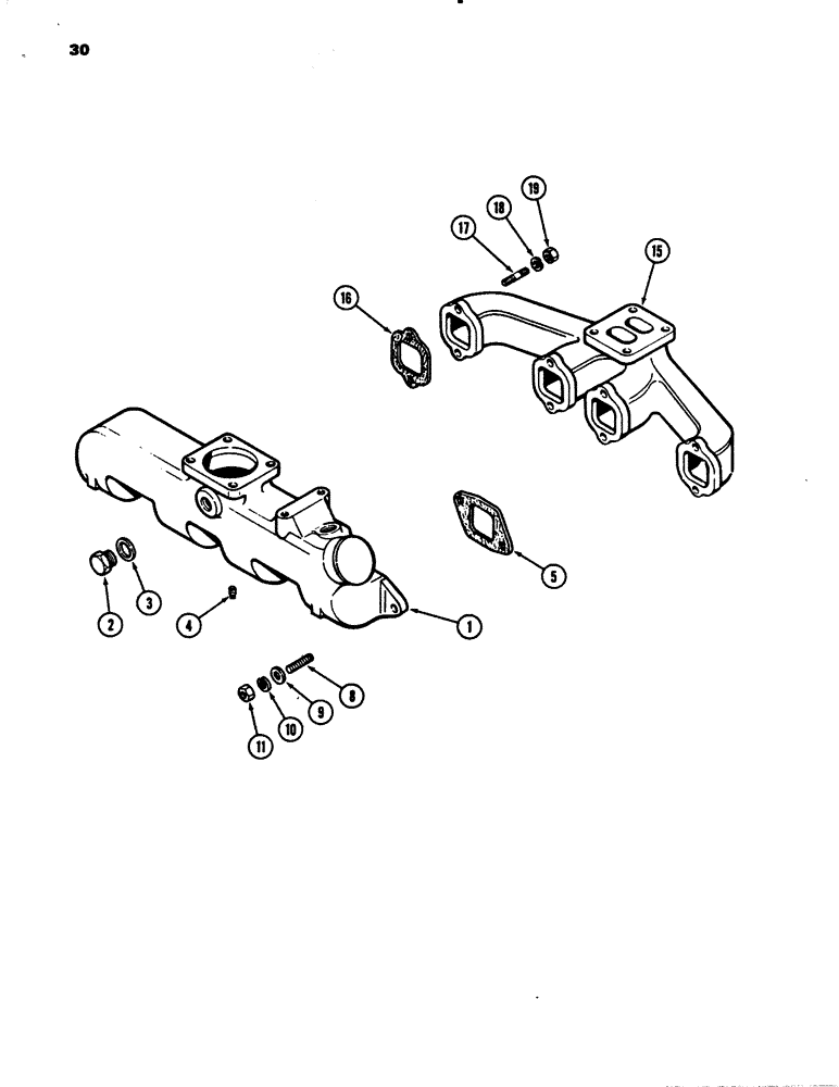 Схема запчастей Case 780B - (030) - MANIFOLDS, 336BDT DIESEL ENGINE, INTAKE MANIFOLD (02) - ENGINE