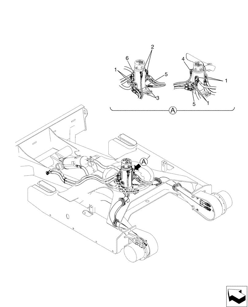 Схема запчастей Case CX36B - (02-016[00]) - HYD CONNECTOR, SWING JOINT - ANGLE, DOZER (35) - HYDRAULIC SYSTEMS