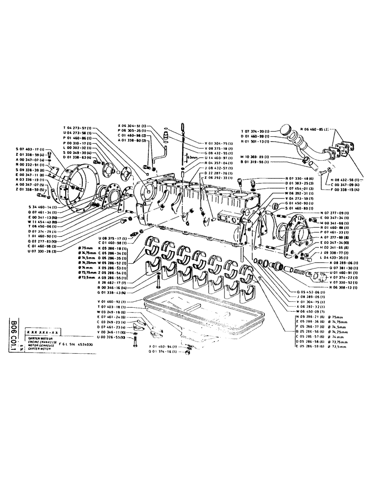 Схема запчастей Case GCK120 - (021) - ENGINE CRANKCASE 