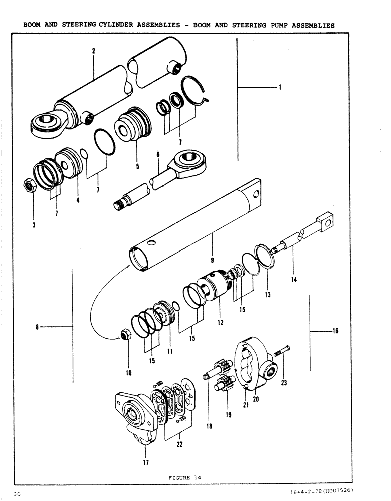 Схема запчастей Case DAVIS - (30) - BOOM AND STEERING, CYLINDER ASSEMBLIES, BOOM AND STEERING PUMP ASSEMBLIES 