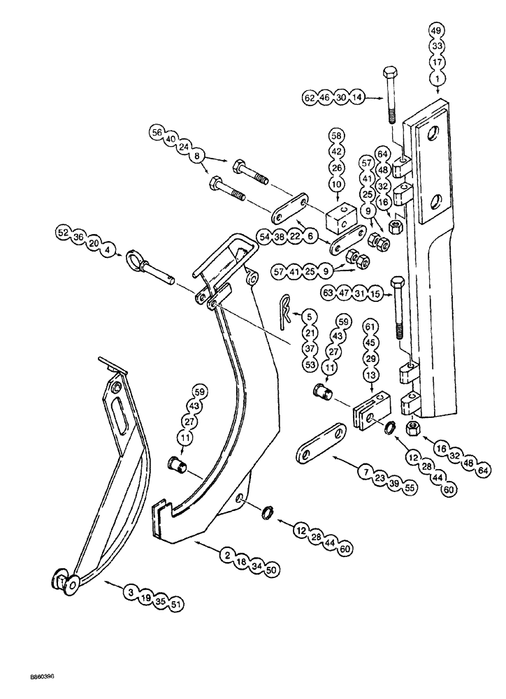 Схема запчастей Case MAXI-SNEAKER - (09-046) - PLOW BLADES AND CHUTES, STRAIGHT BLADE, 3/4 - 1/2 INCH CLEARANCE (09) - CHASSIS/ATTACHMENTS