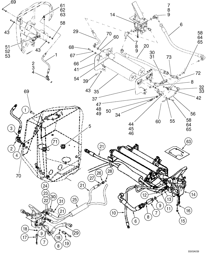 Схема запчастей Case 621D - (07-05) - HYDRAULICS - BRAKE, MAIN (07) - BRAKES