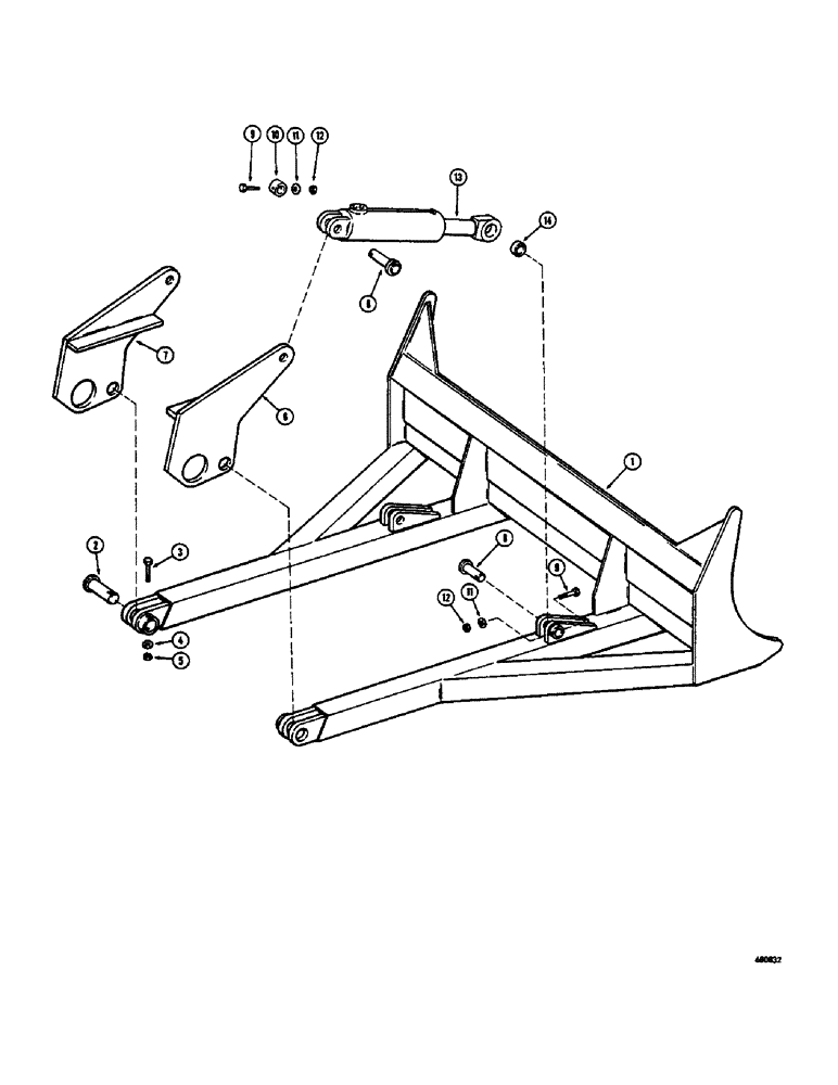 Схема запчастей Case 400 - (112) - DECKING BLADE (05) - UPPERSTRUCTURE CHASSIS