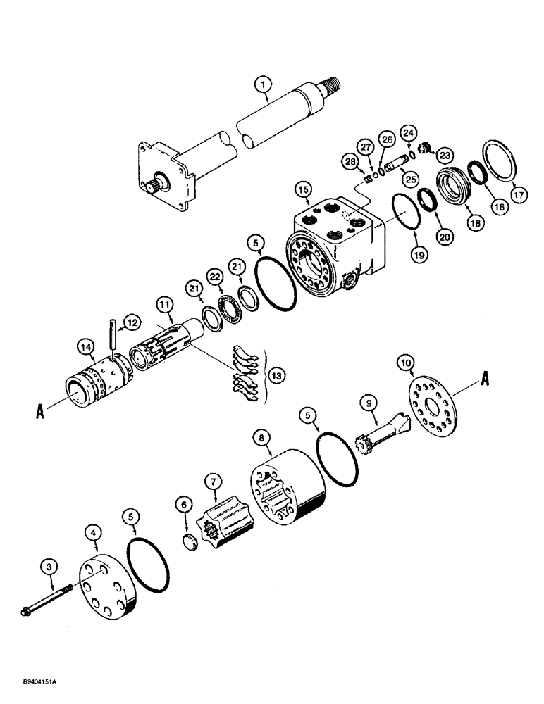 Схема запчастей Case 860 - (5-14) - STEERING CONTROL VALVE ASSEMBLY - H672219 (05) - STEERING