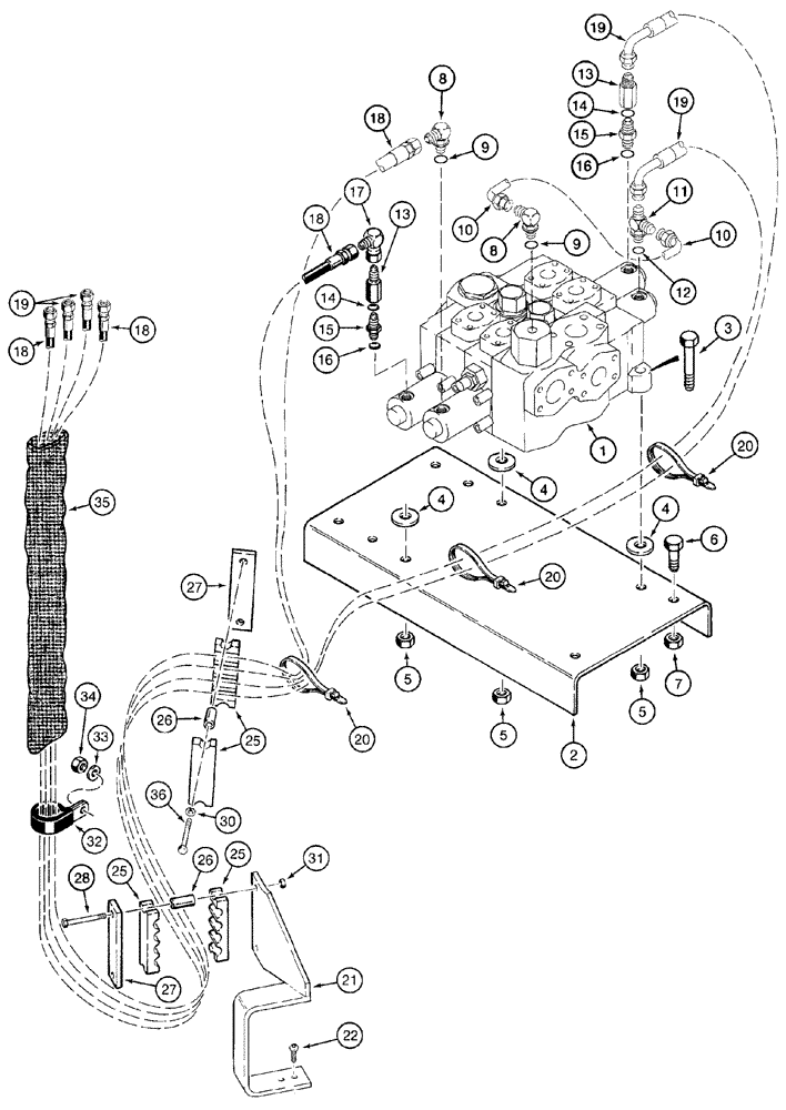 Схема запчастей Case 921C - (08-29) - HYDRAULICS - LOADER CONTROL, REMOTE (08) - HYDRAULICS