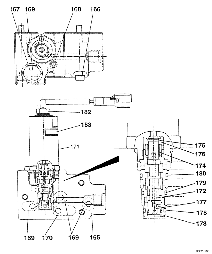 Схема запчастей Case CX460 - (08-70) - PUMP ASSY, HYDRAULIC - SOLENOID VALVE (08) - HYDRAULICS