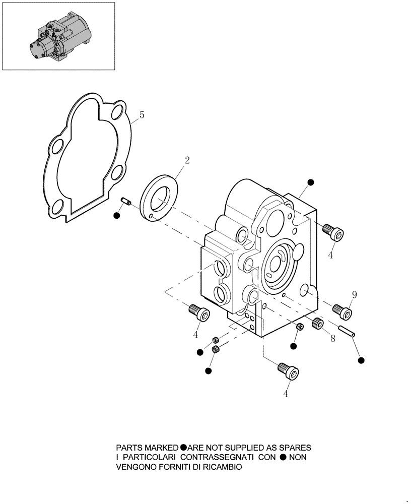 Схема запчастей Case CX31B - (1.030A[03]) - HYDRAULIC PUMP - COMPONENTS (35) - HYDRAULIC SYSTEMS