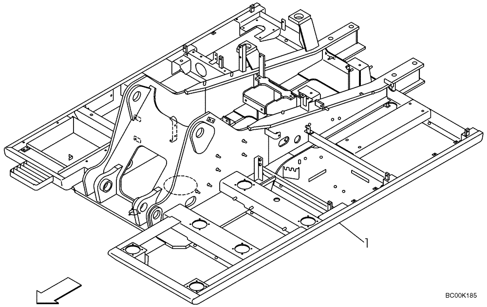 Схема запчастей Case CX210 - (09-02) - TURNTABLE (09) - CHASSIS