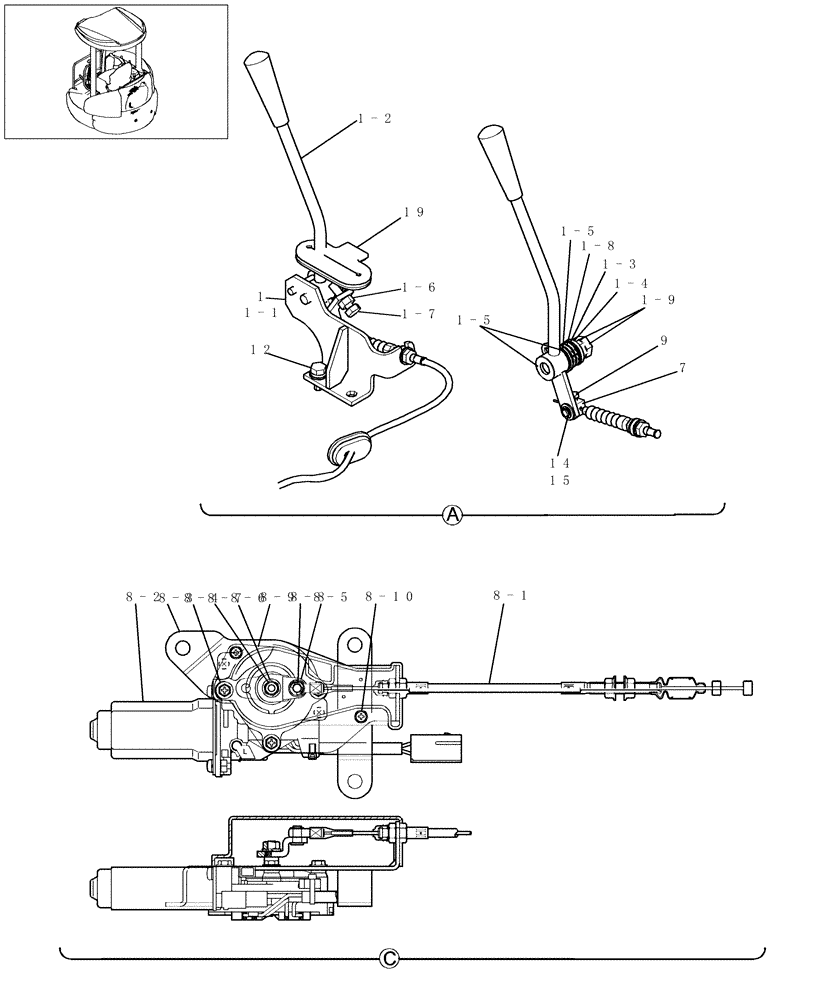 Схема запчастей Case CX22B - (065-01[2]) - ENGINE ACCELERATOR CONTROLS (WITH DECEL) (10) - ENGINE