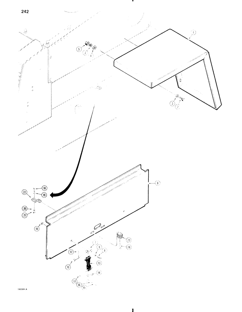 Схема запчастей Case W11 - (242) - REAR FENDERS AND SIDE PANELS (09) - CHASSIS/ATTACHMENTS