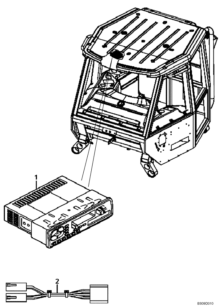 Схема запчастей Case 330B - (67A00002099[001]) - RADIO, OPTIONAL (P.I.N. HHD0330BN7PG5700 AND AFTER) (84216246) (13) - Electrical System / Decals