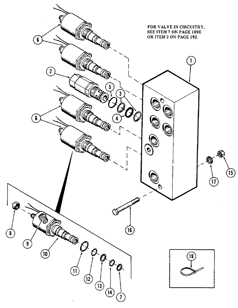 Схема запчастей Case 50 - (246) - SOLENOID RELIEF VALVE, (USED ON UNITS W/ SN. 6280345 & AFTER) (SN. 6279926 & AFTER) (35) - HYDRAULIC SYSTEMS