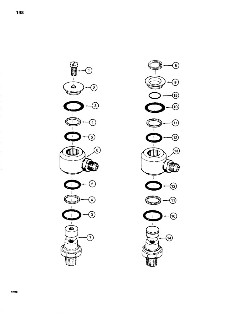 Схема запчастей Case 1280 - (148) - INNER SWIVEL - UPPER (04) - UNDERCARRIAGE