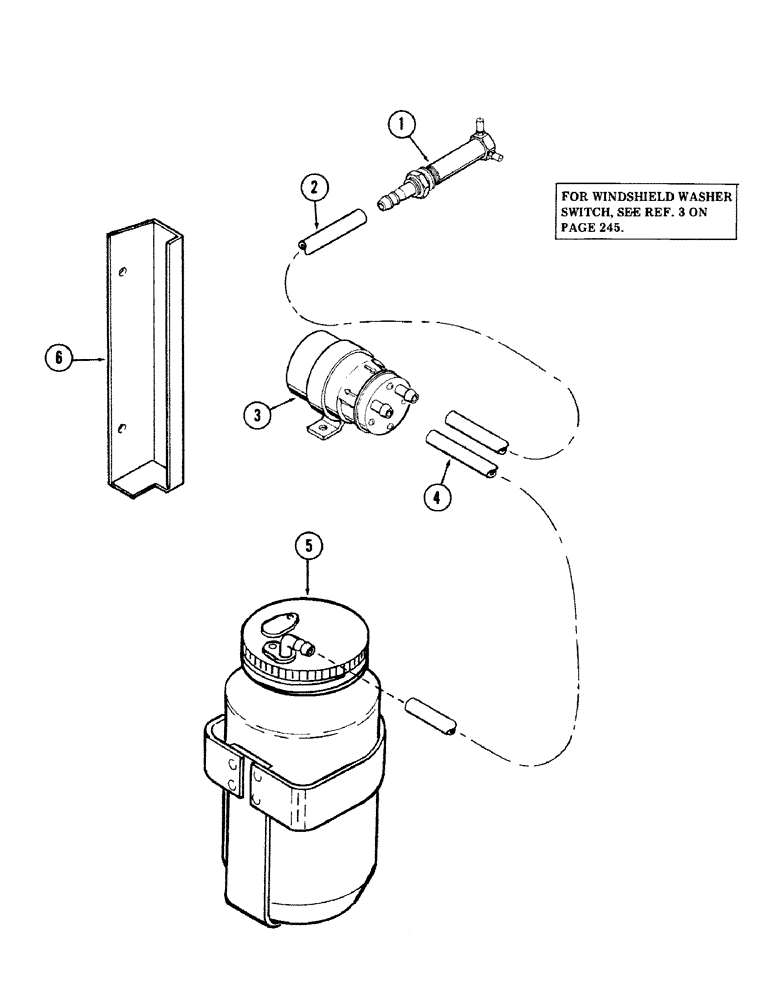 Схема запчастей Case 40 - (276) - WINDSHIELD WASHER (55) - ELECTRICAL SYSTEMS