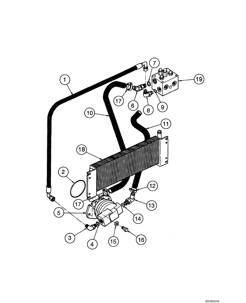 Схема запчастей Case 865 - (08.30A[00]) - ENGINE COOLING - REVERSIBLE FAN HYDRAULIC CIRCUIT (08) - HYDRAULICS