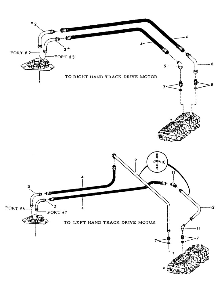 Схема запчастей Case 40EC - (G14) - MAIN VALVE TO SWIVEL AND RETURN FOR TRACK DRIVE MOTORS (07) - HYDRAULIC SYSTEM