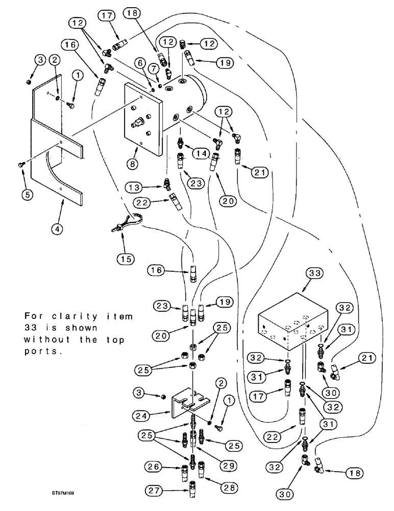 Схема запчастей Case 9030B - (8-107A) - QUICK CHANGE SELECTOR VALVE AND HYDRAULICS (08) - HYDRAULICS