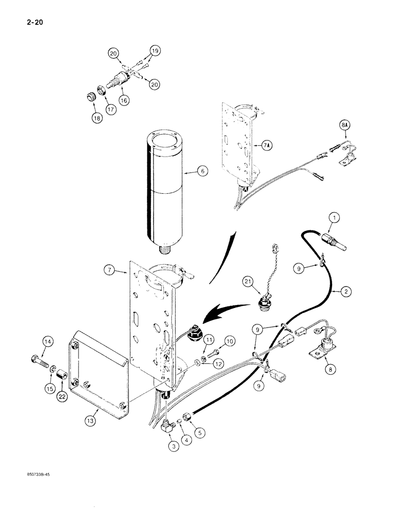 Схема запчастей Case 780C - (2-20) - COLD START SYSTEM (02) - ENGINE