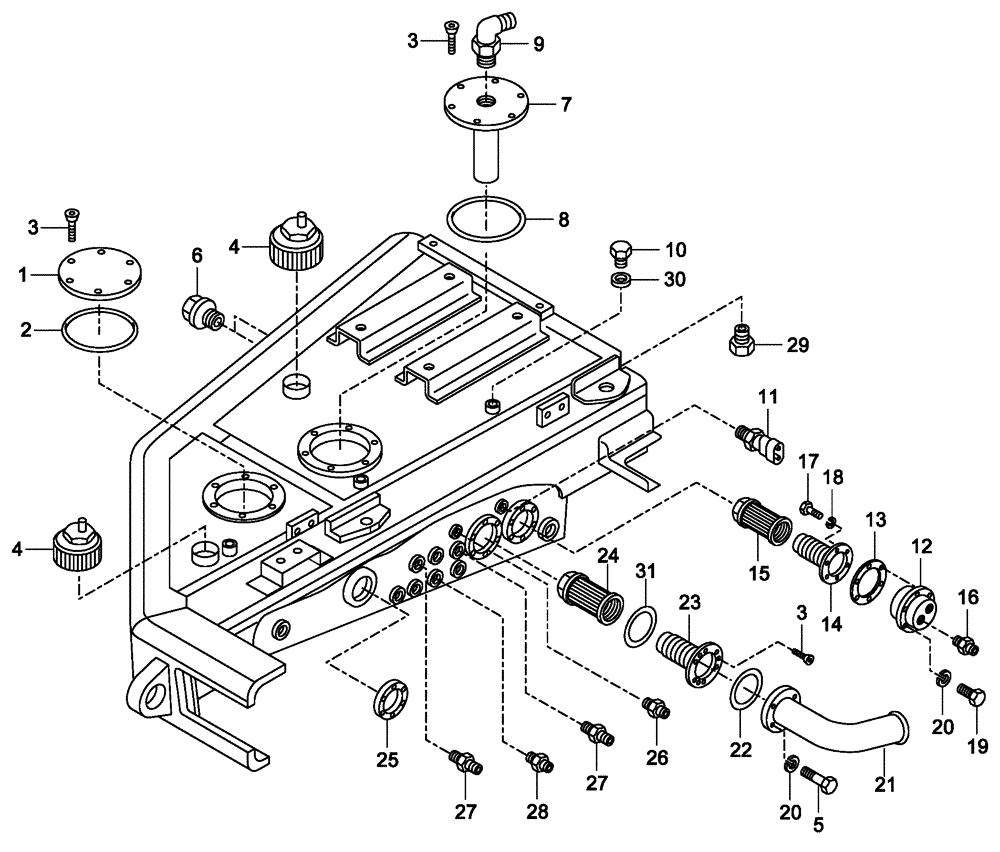 Схема запчастей Case 340 - (43A00010802[001]) - STEERING SYSTEM - HYDRAULIC CIRCUIT (41) - STEERING