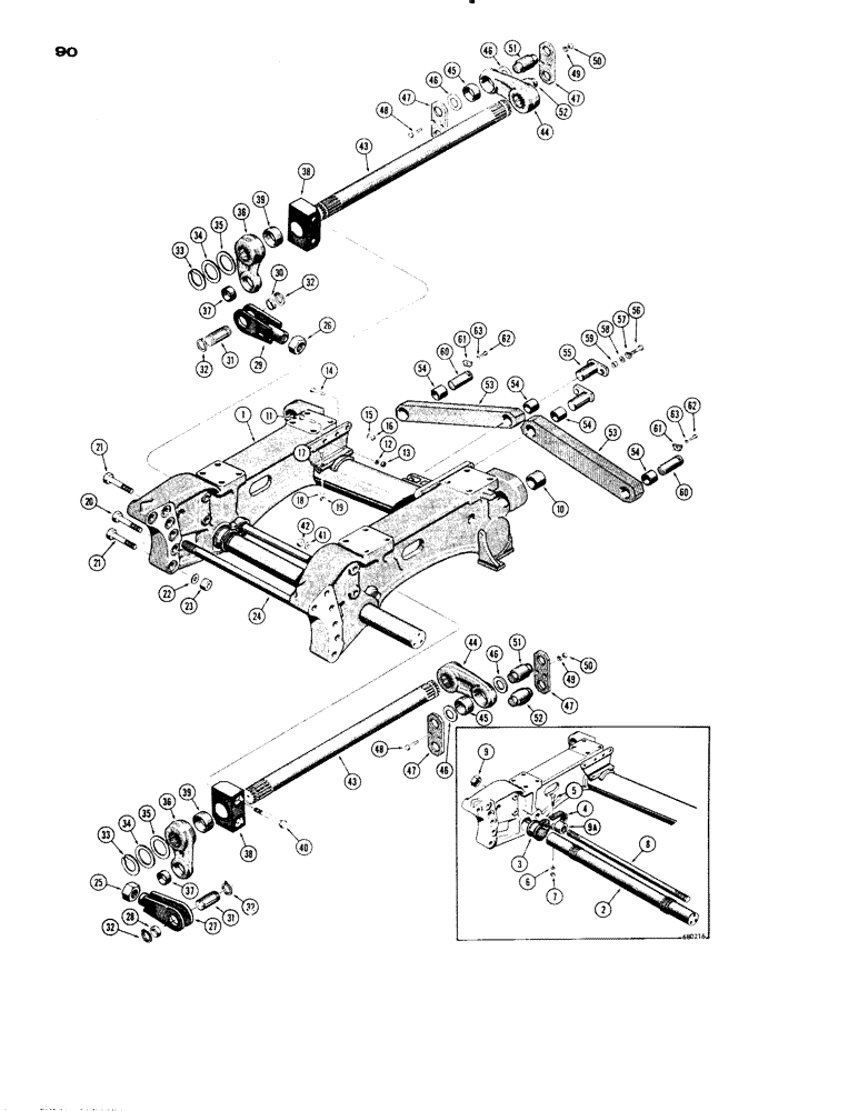 Схема запчастей Case 1150 - (090) - SUSPENSION SYSTEM (04) - UNDERCARRIAGE