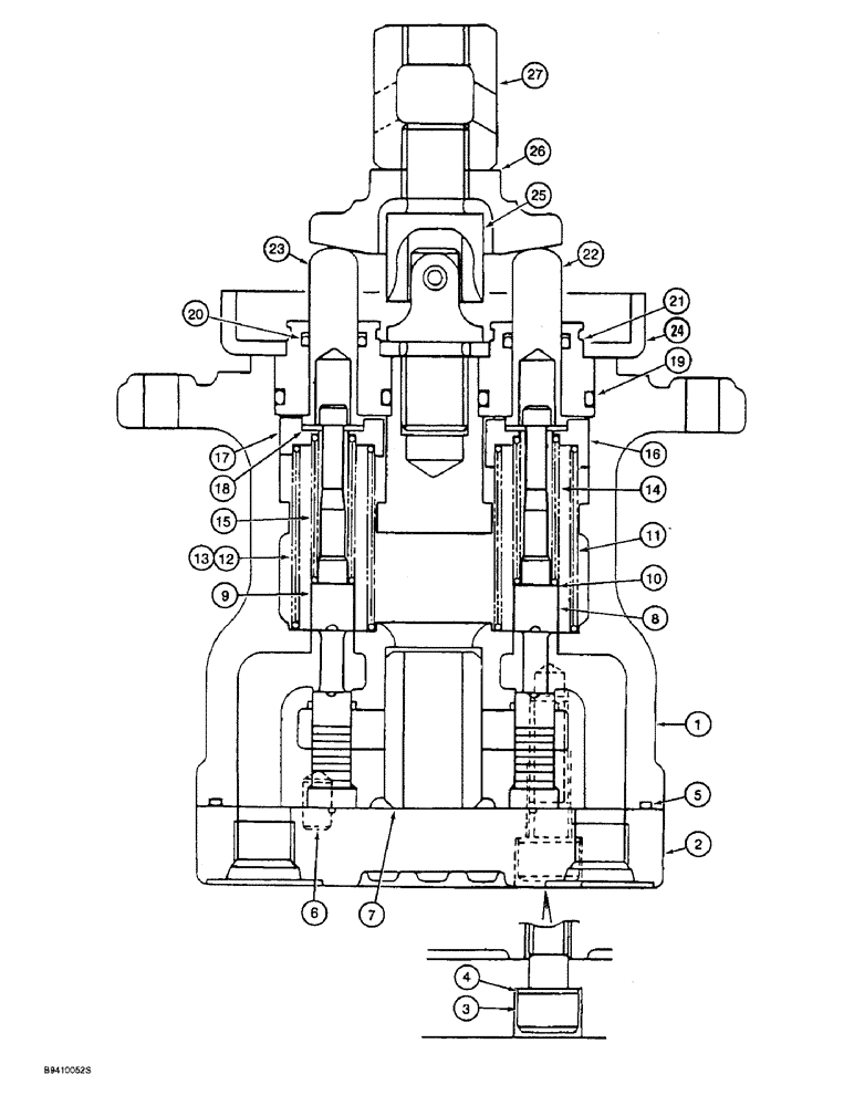 Схема запчастей Case 9060B - (8-210) - MANUALLY OPERATED CONTROL VALVE (08) - HYDRAULICS